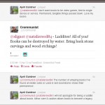 A picture of a Twitter exchange between myself and Slignot