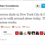 I'm a brown dude in New York City & I'm nervous to walk around alone today. This is how racism works.