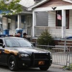 Police at the house in Cleveland