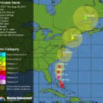 Hurricane Irene as of 2 AM EDT via the WeatherUnderground