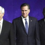 The leading GOP candidates: Newt Gingrich, Mitt Romney, and Herman Cain. Photo credit AP
