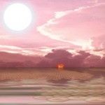 On a hypothetical simmering ocean world, under an oversized blue-white star, the tendrils of one of sci-fi writer Steven Baxter's "Qax" reach out to the limb of another in the distance.