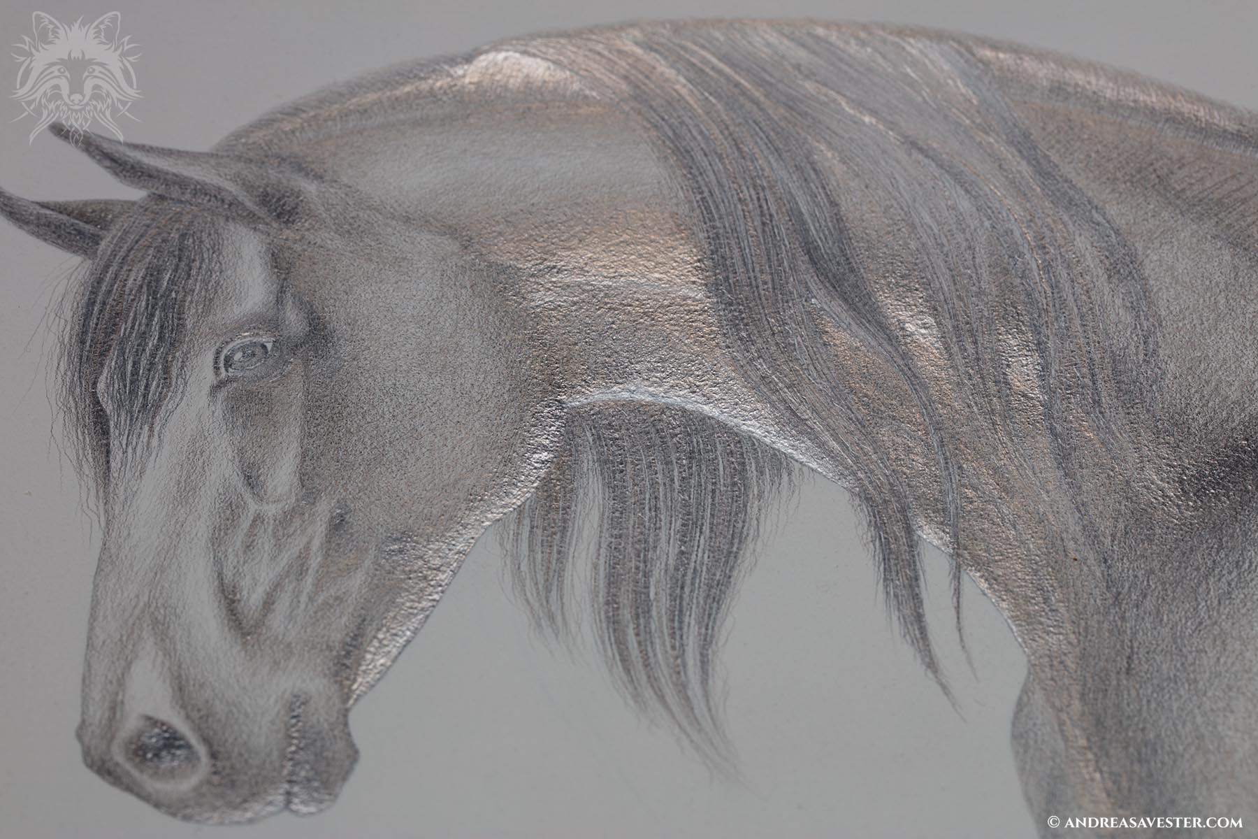 Metalpoint Drawing Horse Head