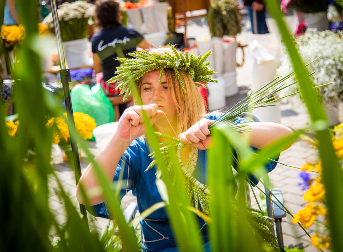 wreaths made of grasses