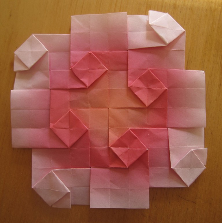 origami tessellation square puff