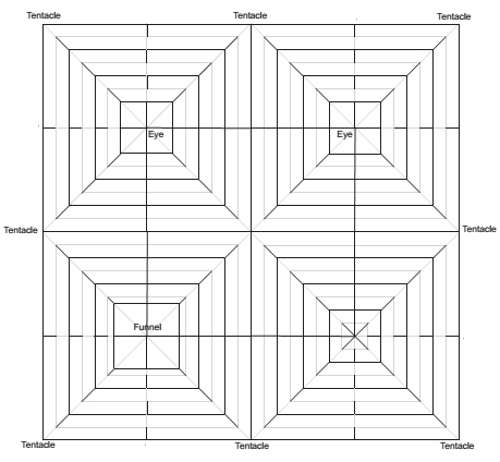 crease pattern for an octopus