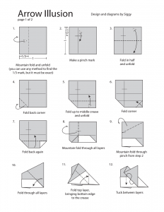 Origami: Arrow illusion