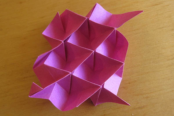 origami tessellation square puff