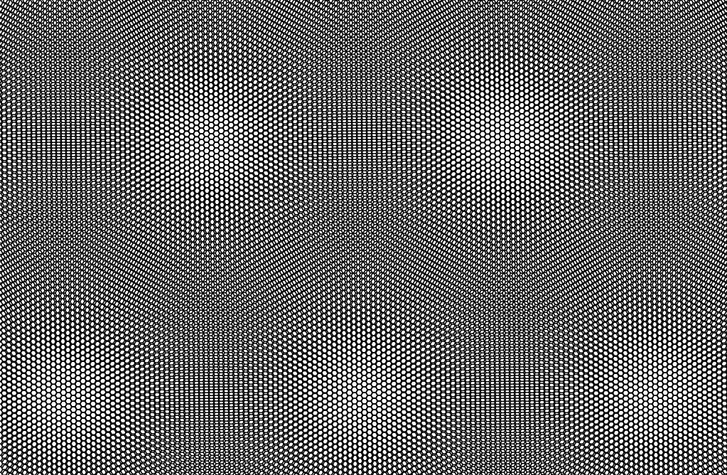 A very large moire pattern created from a twist angle of 1.1 degrees.