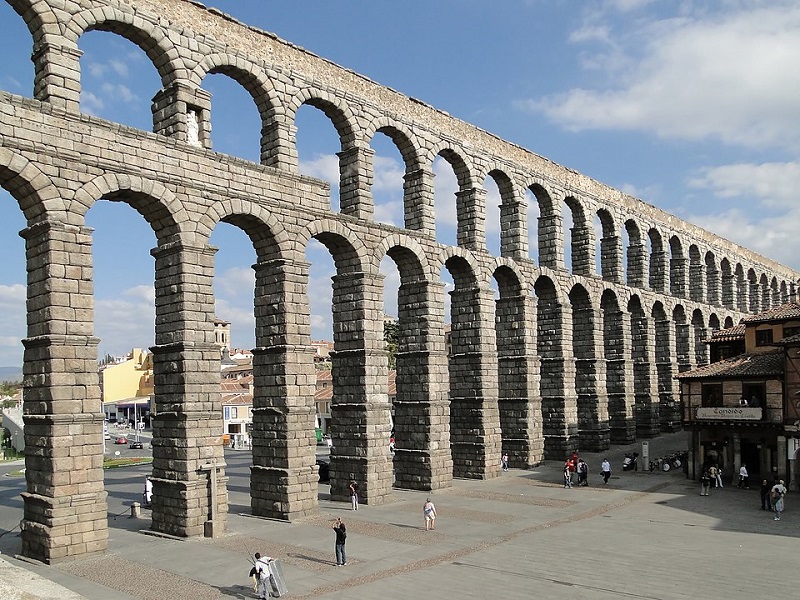 The Roman-built Aqueduct of Segovia