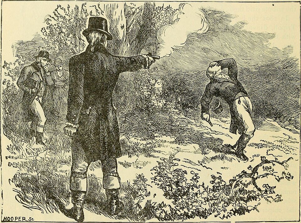 Art of the duel between Aaron Burr and Alexander Hamilton