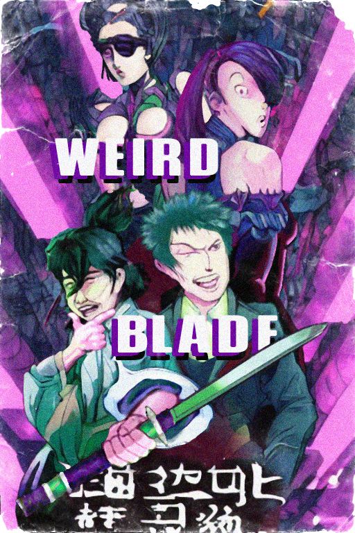 fake VHS cover for "Weird Blade"