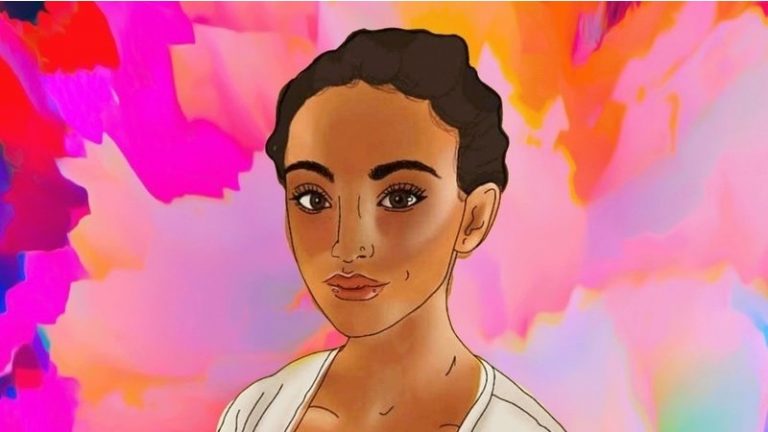painting of a teenage biracial girl (uncredited).