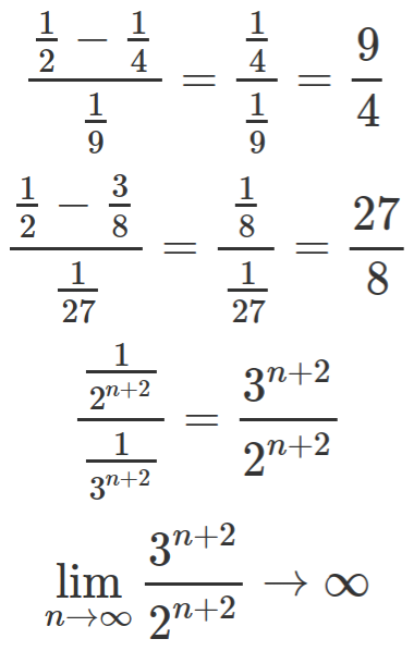 Calculating the slope of the Cantor function at x = 1/3. Spoiler alert, it approaches a perfectly vertical slope.