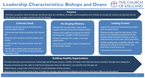 Leadership Characteristics of Bishops and Deans in the Church of England