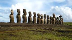 Easter island statues