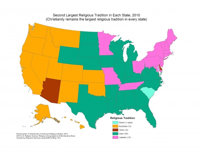 what-is-the-second-most-common-religion-in-the-us