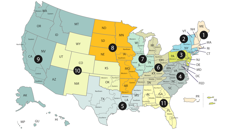 Appeals Court maps