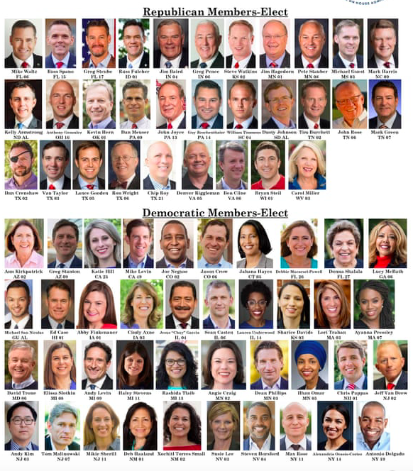 Image result for pics of new members of Congress last election