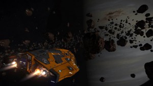 My mining-rigged Python headed in to collect some palladium at 20 Ophiuchi 7