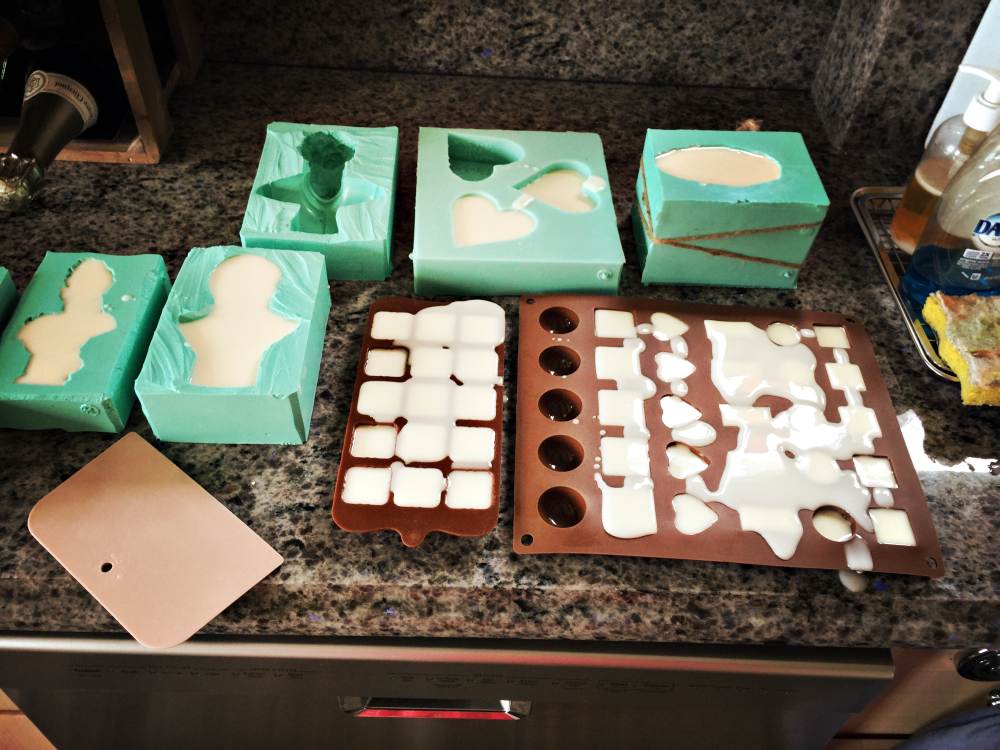 Molds, poured and ready