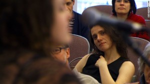 Members of an atheist congregation at Harvard listen to music during a recent gathering. Image courtesy CNN